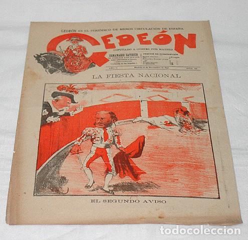 Sammeln von Zeitschriften und Zeitungen: GEDE&Oacute;N N&ordm; 55-1896-DIBUJOS MOYA-SILENO-HUMOR SAT&Iacute;RICO POL&Iacute;TICA-SEMANARIO-REVISTA-PERIODICO-CARICATURA