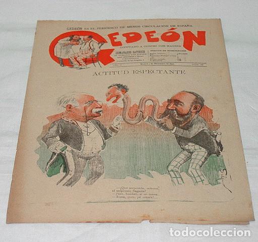 Sammeln von Zeitschriften und Zeitungen: GEDE&Oacute;N N&ordm; 56-1896-DIBUJOS MOYA-SILENO-HUMOR SAT&Iacute;RICO POL&Iacute;TICA-SEMANARIO-REVISTA-PERIODICO-CARICATURA