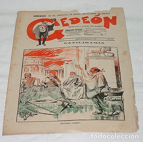 Sammeln von Zeitschriften und Zeitungen: GEDE&Oacute;N N&ordm; 59-1896-DIBUJOS MOYA-SILENO-HUMOR SAT&Iacute;RICO POL&Iacute;TICA-SEMANARIO-REVISTA-PERIODICO-CARICATURA