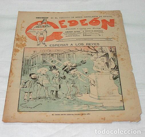 Sammeln von Zeitschriften und Zeitungen: GEDE&Oacute;N N&ordm; 61-1897-DIBUJOS MOYA-SILENO-HUMOR SAT&Iacute;RICO POL&Iacute;TICA-SEMANARIO-REVISTA-PERIODICO-CARICATURA