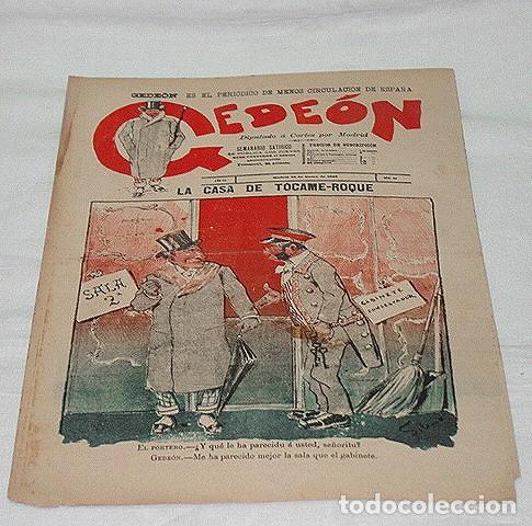Collezionismo di Riviste e Giornali: GEDE&Oacute;N N&ordm; 64-1897-DIBUJOS MOYA-SILENO-HUMOR SAT&Iacute;RICO POL&Iacute;TICA-SEMANARIO-REVISTA-PERIODICO-CARICATURA