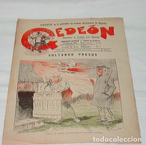 Colecionismo de Revistas e Jornais: GEDE&Oacute;N N&ordm; 69-1897-DIBUJOS MOYA-SILENO-HUMOR SAT&Iacute;RICO POL&Iacute;TICA-SEMANARIO-REVISTA-PERIODICO-CARICATURA