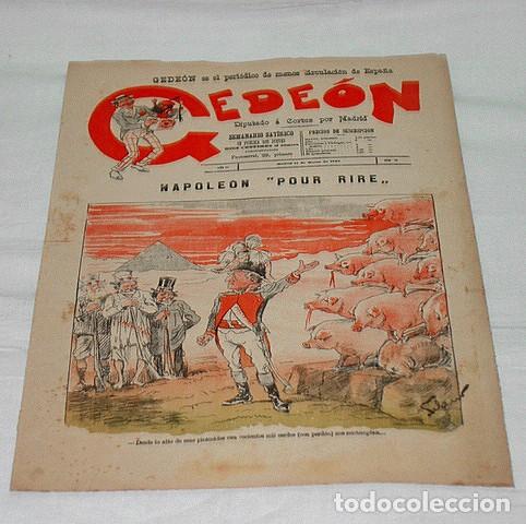 Colecionismo de Revistas e Jornais: GEDE&Oacute;N N&ordm; 70-1897-DIBUJOS MOYA-SILENO-HUMOR SAT&Iacute;RICO POL&Iacute;TICA-SEMANARIO-REVISTA-PERIODICO-CARICATURA