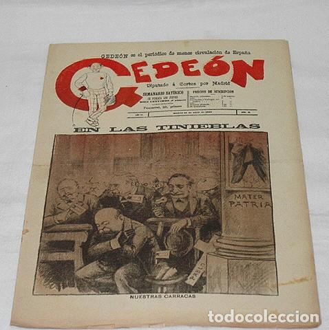 Coleccionismo de Revistas y Peri&oacute;dicos: GEDE&Oacute;N N&ordm; 75-1897-DIBUJOS MOYA-SILENO-HUMOR SAT&Iacute;RICO POL&Iacute;TICA-SEMANARIO-REVISTA-PERIODICO-CARICATURA
