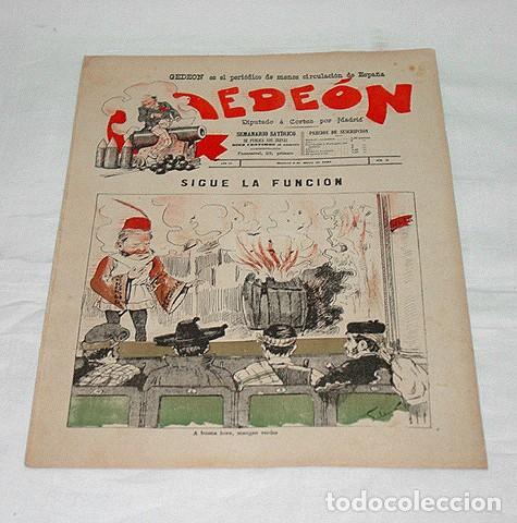 Collezionismo di Riviste e Giornali: GEDE&Oacute;N N&ordm; 78-1897-DIBUJOS MOYA-SILENO-HUMOR SAT&Iacute;RICO POL&Iacute;TICA-SEMANARIO-REVISTA-PERIODICO-CARICATURA