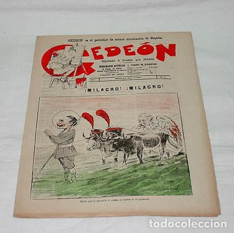 Sammeln von Zeitschriften und Zeitungen: GEDE&Oacute;N N&ordm; 79-1897-DIBUJOS MOYA-SILENO-HUMOR SAT&Iacute;RICO POL&Iacute;TICA-SEMANARIO-REVISTA-PERIODICO-CARICATURA