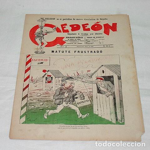 Coleccionismo de Revistas y Peri&oacute;dicos: GEDE&Oacute;N N&ordm; 80-1897-DIBUJOS MOYA-SILENO-HUMOR SAT&Iacute;RICO POL&Iacute;TICA-SEMANARIO-REVISTA-PERIODICO-CARICATURA