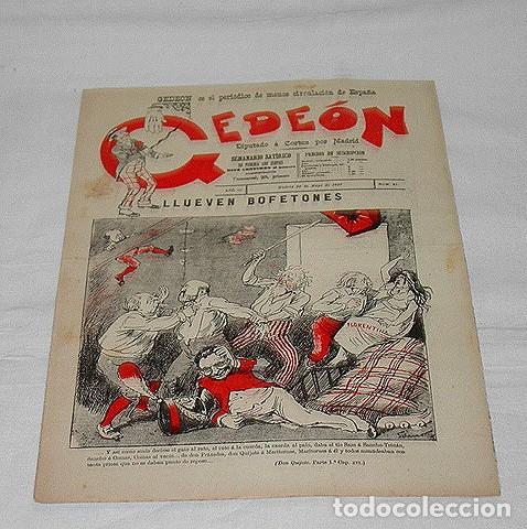Collezionismo di Riviste e Giornali: GEDE&Oacute;N N&ordm; 81-1897-DIBUJOS MOYA-SILENO-HUMOR SAT&Iacute;RICO POL&Iacute;TICA-SEMANARIO-REVISTA-PERIODICO-CARICATURA