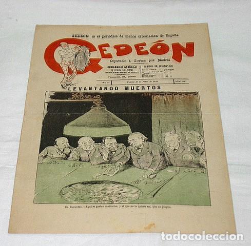 Colecionismo de Revistas e Jornais: GEDE&Oacute;N N&ordm; 83-1897-DIBUJOS MOYA-SILENO-HUMOR SAT&Iacute;RICO POL&Iacute;TICA-SEMANARIO-REVISTA-PERIODICO-CARICATURA
