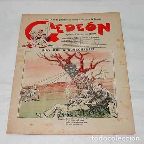Colecionismo de Revistas e Jornais: GEDE&Oacute;N N&ordm; 88-1897-DIBUJOS MOYA-SILENO-HUMOR SAT&Iacute;RICO POL&Iacute;TICA-SEMANARIO-REVISTA-PERIODICO-CARICATURA