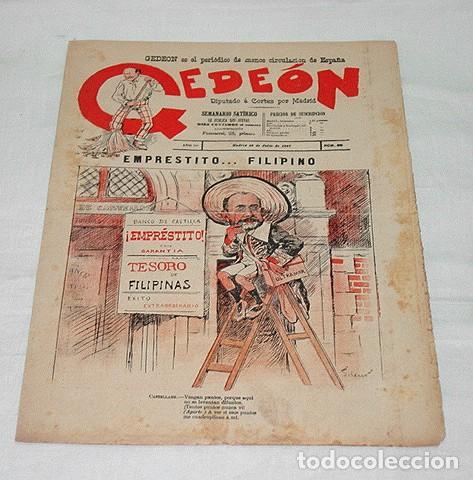 Collezionismo di Riviste e Giornali: GEDE&Oacute;N N&ordm; 89-1897-DIBUJOS MOYA-SILENO-HUMOR SAT&Iacute;RICO POL&Iacute;TICA-SEMANARIO-REVISTA-PERIODICO-CARICATURA