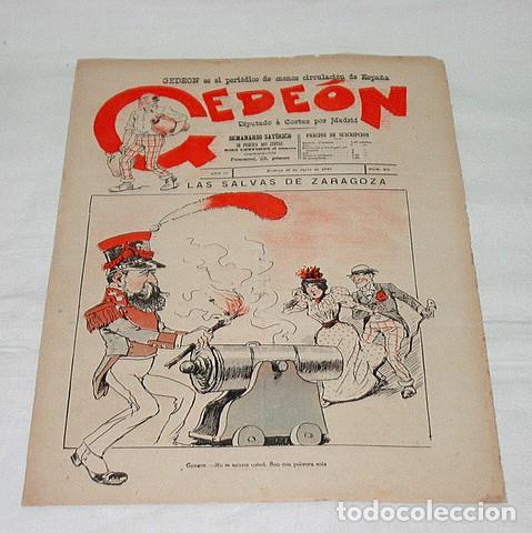 Collezionismo di Riviste e Giornali: GEDE&Oacute;N N&ordm; 90-1897-DIBUJOS MOYA-SILENO-HUMOR SAT&Iacute;RICO POL&Iacute;TICA-SEMANARIO-REVISTA-PERIODICO-CARICATURA