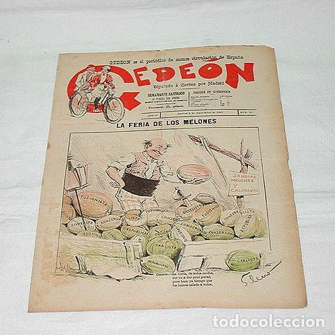 Colecionismo de Revistas e Jornais: GEDE&Oacute;N N&ordm; 96-1897-DIBUJOS MOYA-SILENO-HUMOR SAT&Iacute;RICO POL&Iacute;TICA-SEMANARIO-REVISTA-PERIODICO-CARICATURA