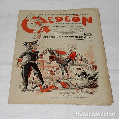 Sammeln von Zeitschriften und Zeitungen: GEDE&Oacute;N N&ordm; 100-1897-DIBUJO MOYA-SILENO-HUMOR SAT&Iacute;RICO POL&Iacute;TICA-SEMANARIO-REVISTA-PERIODICO-CARICATURA