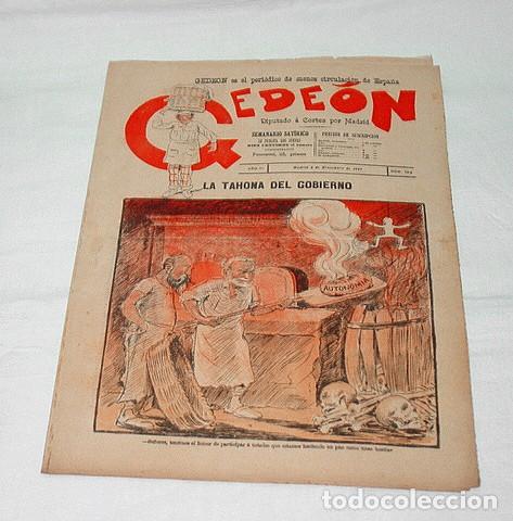 Collection Magazines and Newspapers: GEDE&Oacute;N N&ordm; 104-1897-DIBUJO MOYA-SILENO-HUMOR SAT&Iacute;RICO POL&Iacute;TICA-SEMANARIO-REVISTA-PERIODICO-CARICATURA