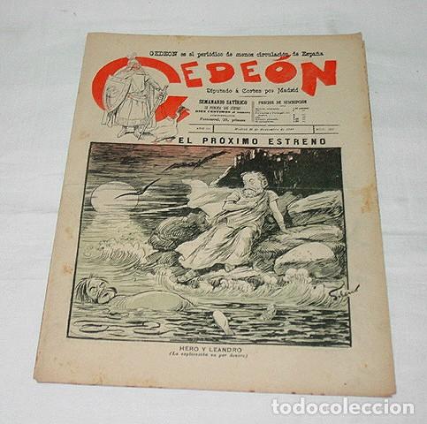 Collection Magazines and Newspapers: GEDE&Oacute;N N&ordm; 106-1897-DIBUJO MOYA-SILENO-HUMOR SAT&Iacute;RICO POL&Iacute;TICA-SEMANARIO-REVISTA-PERIODICO-CARICATURA