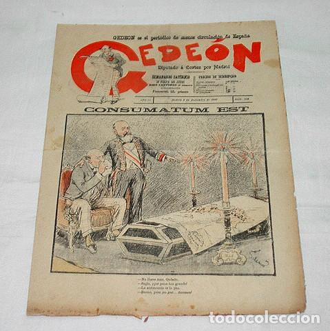 Collection Magazines and Newspapers: GEDE&Oacute;N N&ordm; 108-1897-DIBUJO MOYA-SILENO-HUMOR SAT&Iacute;RICO POL&Iacute;TICA-SEMANARIO-REVISTA-PERIODICO-CARICATURA