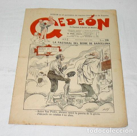Collection Magazines and Newspapers: GEDE&Oacute;N N&ordm; 218-1900-DIBUJO MOYA-SILENO-HUMOR SAT&Iacute;RICO POL&Iacute;TICA-SEMANARIO-REVISTA-PERIODICO-CARICATURA
