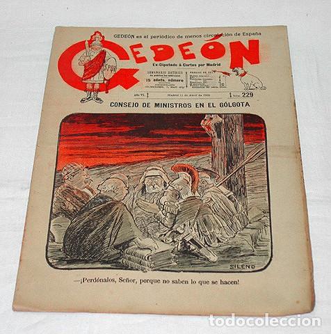 Collection Magazines and Newspapers: GEDE&Oacute;N N&ordm; 229-1900-DIBUJO MOYA-SILENO-HUMOR SAT&Iacute;RICO POL&Iacute;TICA-SEMANARIO-REVISTA-PERIODICO-CARICATURA