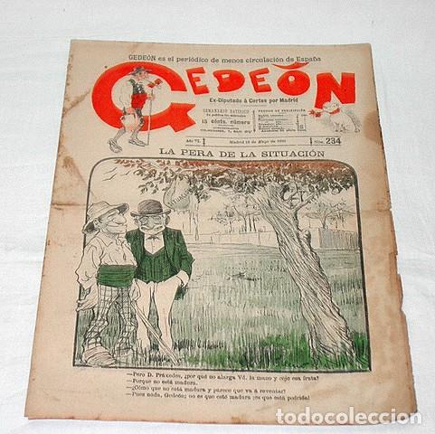 Coleccionismo de Revistas y Peri&oacute;dicos: GEDE&Oacute;N N&ordm; 234-1900-DIBUJO MOYA-SILENO-HUMOR SAT&Iacute;RICO POL&Iacute;TICA-SEMANARIO-REVISTA-PERIODICO-CARICATURA