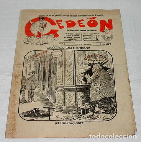 Collection Magazines and Newspapers: GEDE&Oacute;N N&ordm; 238-1900-DIBUJO MOYA-SILENO-HUMOR SAT&Iacute;RICO POL&Iacute;TICA-SEMANARIO-REVISTA-PERIODICO-CARICATURA