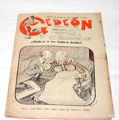 Collection Magazines and Newspapers: GEDE&Oacute;N N&ordm; 252-1900-DIBUJO MOYA-SILENO-HUMOR SAT&Iacute;RICO POL&Iacute;TICA-SEMANARIO-REVISTA-PERIODICO-CARICATURA