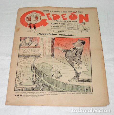Collection Magazines and Newspapers: GEDE&Oacute;N N&ordm; 254-1900-DIBUJO MOYA-SILENO-HUMOR SAT&Iacute;RICO POL&Iacute;TICA-SEMANARIO-REVISTA-PERIODICO-CARICATURA