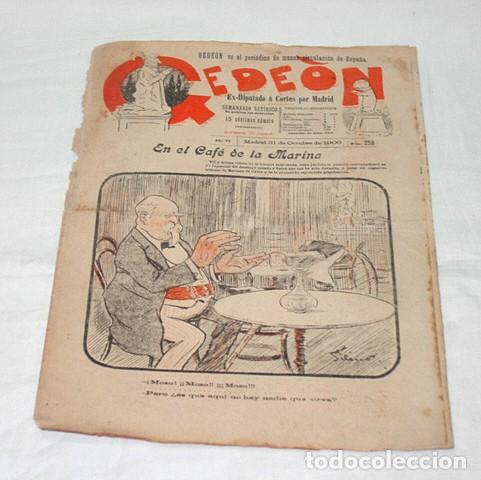Collection Magazines and Newspapers: GEDE&Oacute;N N&ordm; 258-1900-DIBUJO MOYA-SILENO-HUMOR SAT&Iacute;RICO POL&Iacute;TICA-SEMANARIO-REVISTA-PERIODICO-CARICATURA