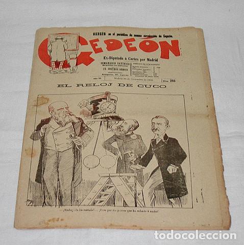 Collection Magazines and Newspapers: GEDE&Oacute;N N&ordm; 266-1900-DIBUJO MOYA-SILENO-HUMOR SAT&Iacute;RICO POL&Iacute;TICA-SEMANARIO-REVISTA-PERIODICO-CARICATURA