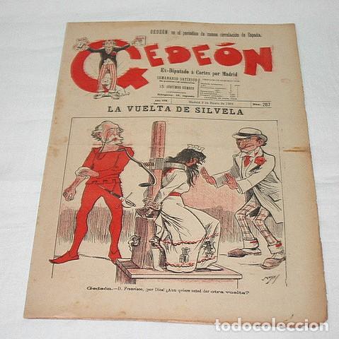 Collection Magazines and Newspapers: GEDE&Oacute;N N&ordm; 267-1901-DIBUJO MOYA-SILENO-HUMOR SAT&Iacute;RICO POL&Iacute;TICA-SEMANARIO-REVISTA-PERIODICO-CARICATURA