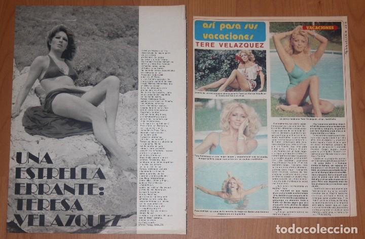 Coleccionismo de revistas y peri&oacute;dicos: TERESA VELAZQUEZ lote prensa 1970s spain clippings fotos sexy actriz mexico