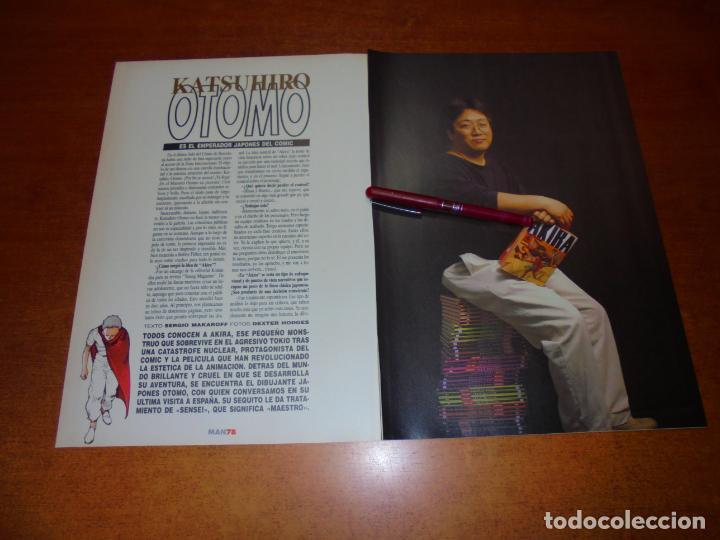Coleccionismo de Revistas y Peri&oacute;dicos: CLIPPING 1993: KATSUHIRO OTOMO (DIBUJANTE AUTOR DEL COMIC AKIRA) ENTREVISTA