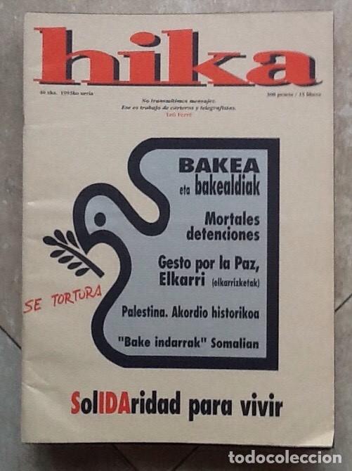 Coleccionismo de revistas y peri&oacute;dicos: Hika n&ordm; 40, 1993. Zutik, Izquierda radical Euskadi. Fundamentalmente castellano. Interesante dise&ntilde;o