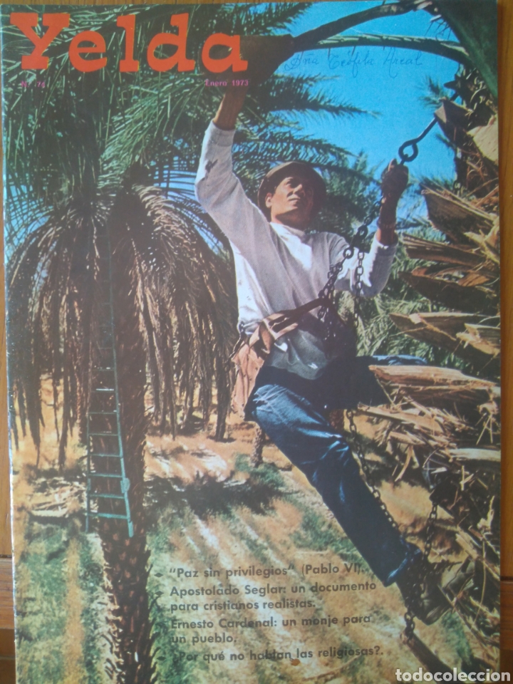 Coleccionismo de Revistas y Peri&oacute;dicos: YELDA N. 74 ENERO 1973- ERNESTO CARDENAL, NICARAGUA- IGLESIA OBISPOS LIBROS DISCOS STEVIE WONDER
