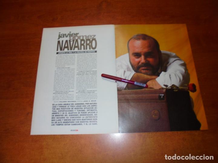 Coleccionismo de Revistas y Peri&oacute;dicos: CLIPPING 1994: JAVIER G&Oacute;MEZ NAVARRO. ENTREVISTA -- PUBLICIDAD PEUGEOT 306 CABRIOLET.