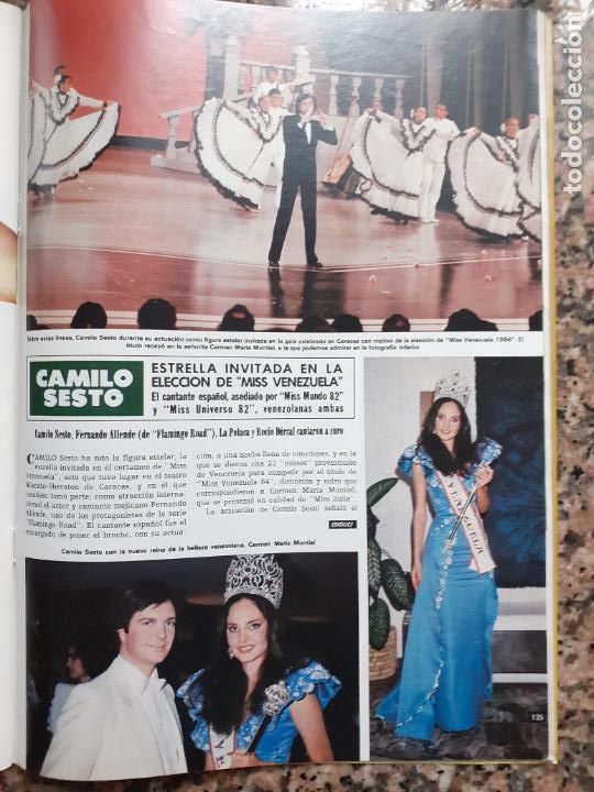 Coleccionismo de Revistas y Peri&oacute;dicos: ROCIO DURCAL CAMILO SESTO EN MISS VENEZUELA FERNANDO ALLENDE