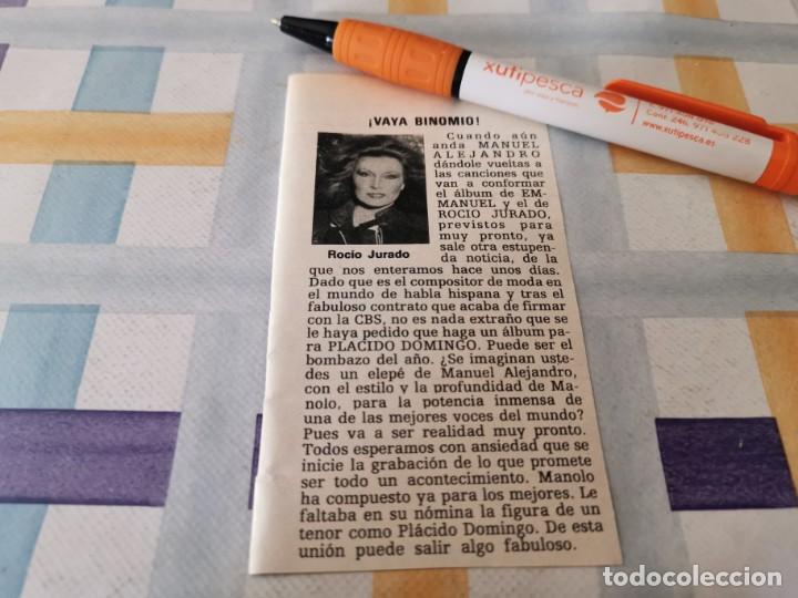 Coleccionismo de Revistas y Peri&oacute;dicos: ROC&Iacute;O JURADO RECORTE REVISTA 1984