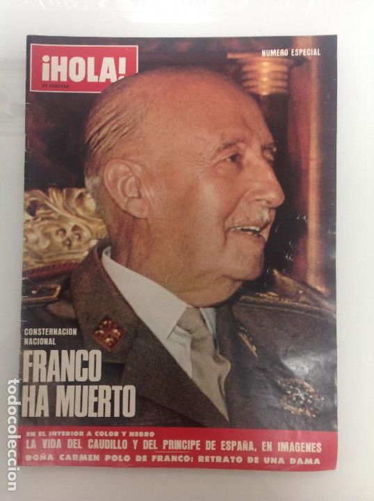 Collectionnisme de Revues et Journaux: Antigua revista Hola. Franco ha muerto