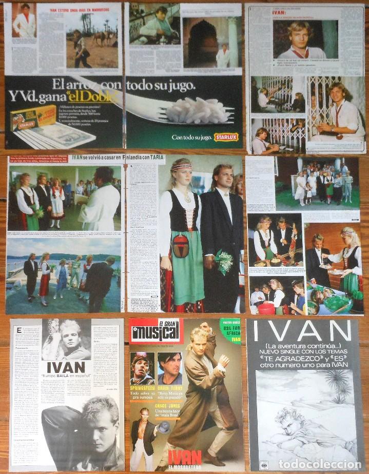 Collectionnisme de Revues et Journaux: IVAN lote de prensa 1980s fotos clippings cantante espa&ntilde;ol Juan Carlos Ramos Vaquero el gran musical