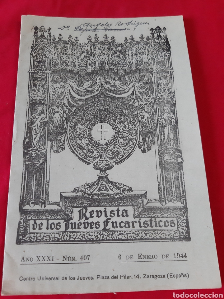 Coleccionismo de revistas y peri&oacute;dicos: Revista de los jueves eucaristicos n⁰ 407 a&ntilde;o 1944