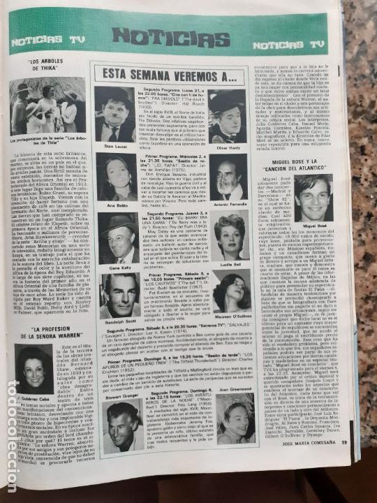 Coleccionismo de Revistas y Peri&oacute;dicos: una vida a su servicio laurel y hardy ana belen stewart granger maureen ohara miguel bose