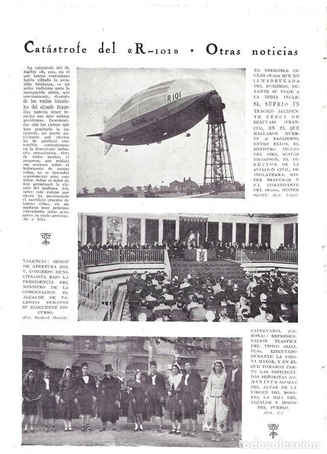 Coleccionismo de Revistas y Peri&oacute;dicos: 1930 HOJA REVISTA GERONA CAMPDEVANOL FIESTA MAYOR 'BALL PLA' TRAJES REGIONALES VIRGEN DEL ROSARIO