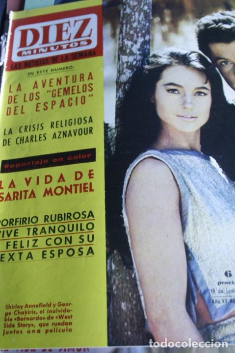 Coleccionismo de revistas y peri&oacute;dicos: GEORGE CHAKIRIS SHIRLEY ANNE FIELD CATHERINE SPAAK MISS EUROPA SARA MONTIEL SALVADOR DALI 1965
