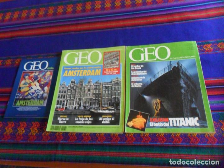 Coleccionismo de Revistas y Peri&oacute;dicos: GEO N&ordm; 10 NOV 87 EL BOT&Iacute;N DEL TITANIC. REGALO N&ordm; 79 AGOSTO 93 AMSTERDAM CON EL PLANO.