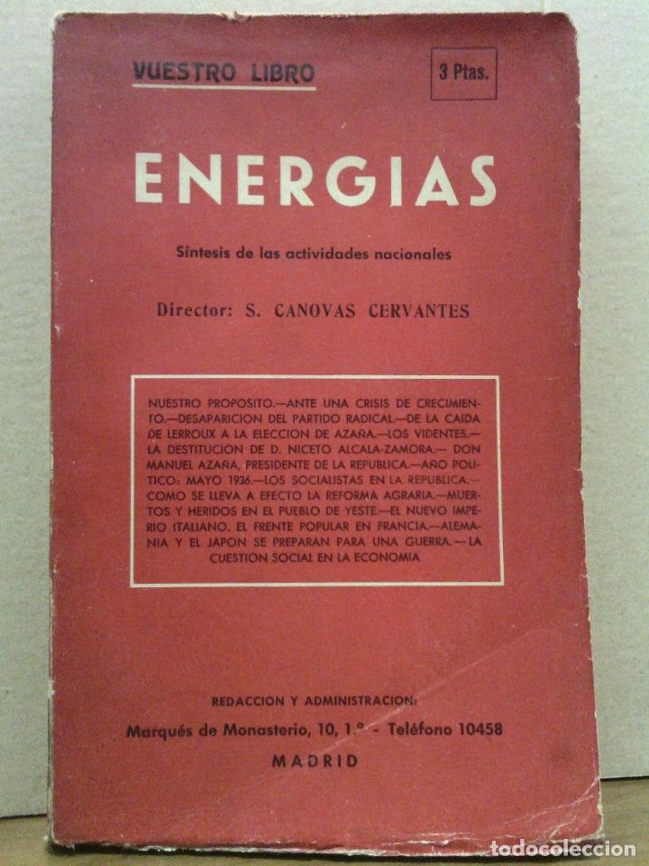 Coleccionismo de Revistas y Peri&oacute;dicos: ENERGIAS [Revista] (director S. C&aacute;novas Cervantes) - Energ&iacute;as. S&iacute;ntesis de las actividades nacionale