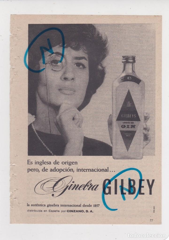 Coleccionismo de revistas y peri&oacute;dicos: PUBLICIDAD T 1960. ANUNCIO GINEBRA GILBEY