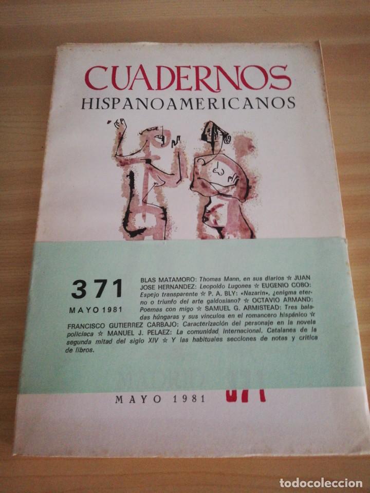 Sammeln von Zeitschriften und Zeitungen: Revista Cuadernos Hispanoamericanos. N&uacute;mero 371.