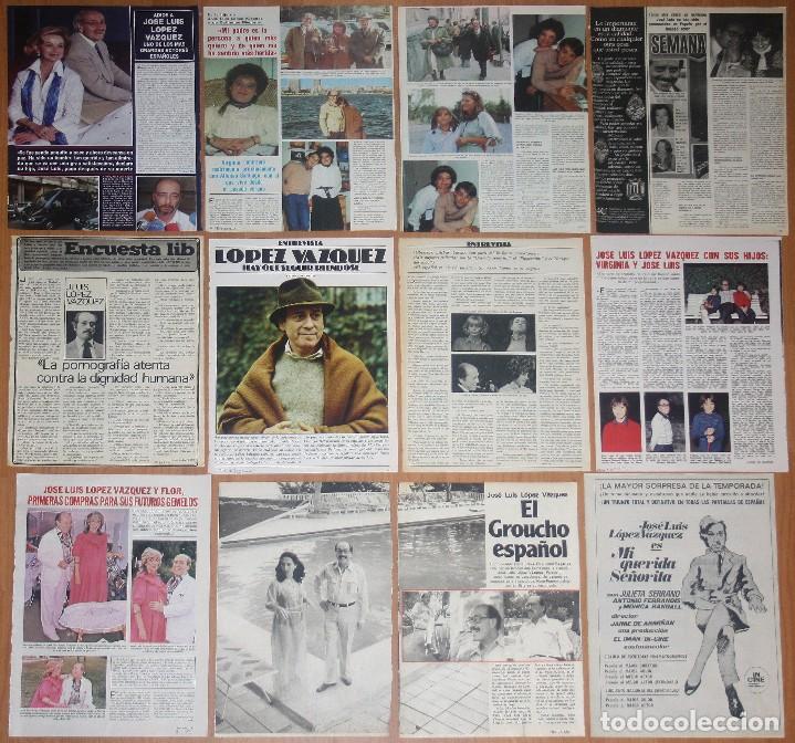 Coleccionismo de Revistas y Peri&oacute;dicos: JOSE LUIS LOPEZ VAZQUEZ lote prensa 1960s/90s fotos actor cine espa&ntilde;ol clippings revista