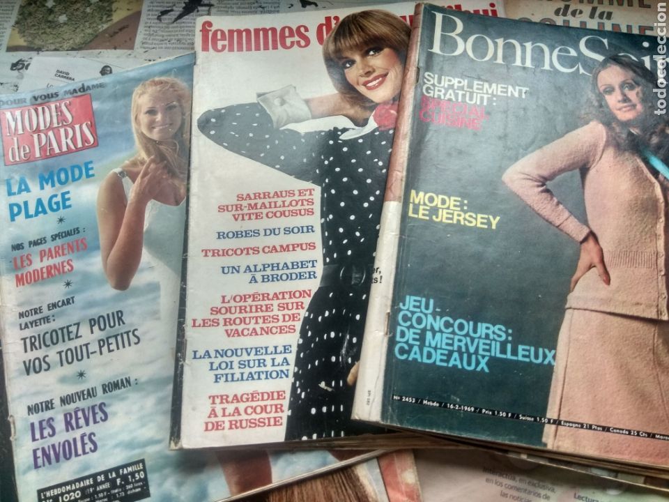 Collezionismo di Riviste e Giornali: LOTE DE 7 REVISTAS FRANCESAS DE MODA A&Ntilde;OS 70 Y 80