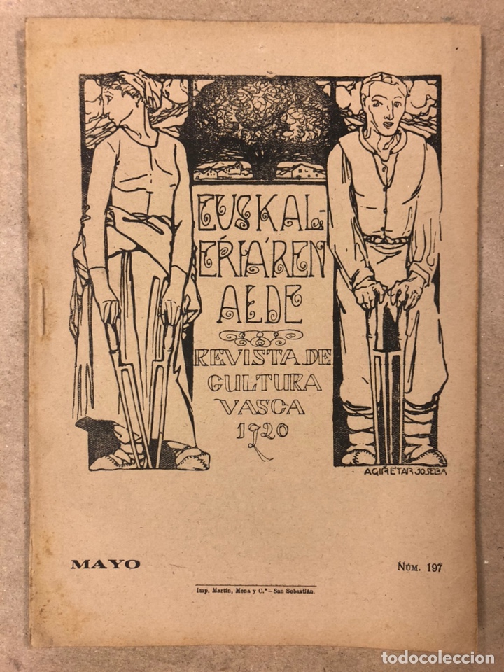 Coleccionismo de Revistas y Peri&oacute;dicos: EUSKALERRIAREN ALDE N&deg; 197 (MAYO 1920). REVISTA DE CULTURA VASCA.